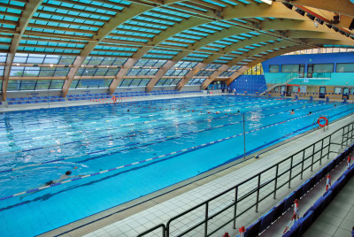 Public swimming pool interior