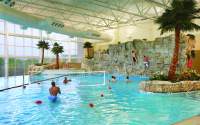 Southeast Missouri State University pool volleyball and climbing wall