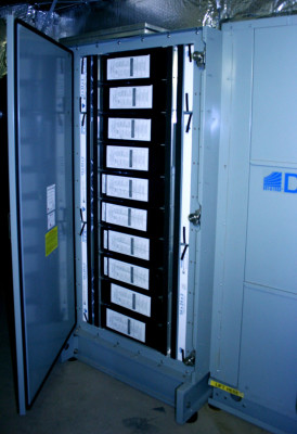 E Trays of Chloraguard media inside DRY-O-TRON