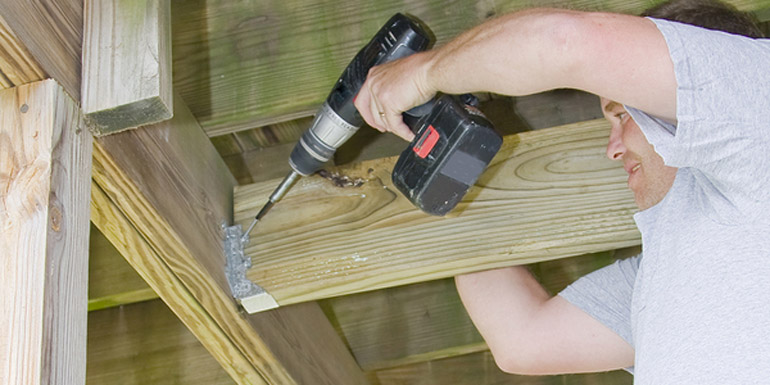 Carpenter Securing Deck