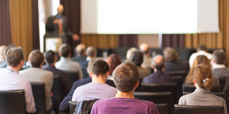 Audience in the lecture hall.