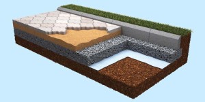 Technology of Paving Laying - demonstration model. Building Concept.