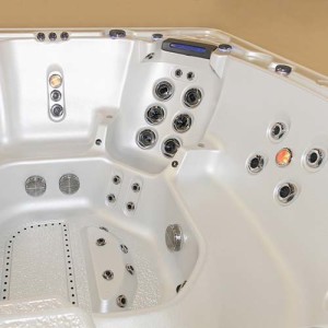 Big empty hydro massage spa hot tub