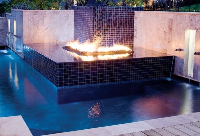 8-outside the box, water feature, spa,art