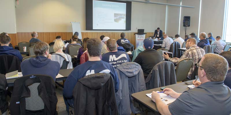 Attendees at an educational course at the Canadian Pool & Spa Conference & Expo