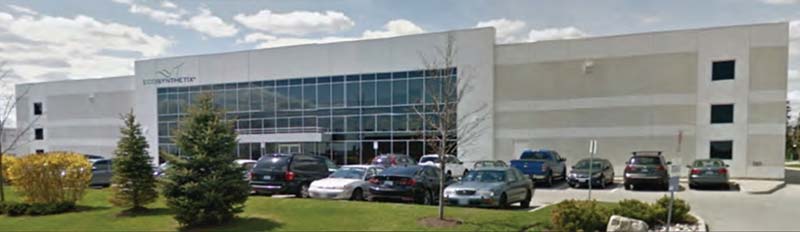 The façade of Zodiac Pool Systems Canada’s new Canadian headquarters.