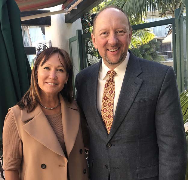 The National Swimming Pool Foundation’s (NSPF’s) CEO, Thomas Lachocki, Ph.D., with Eileen Benjamin, executive director for The California Pool & Spa Association (CPSA) and The Pool Spa & Aquatics Alliance (The Alliance)