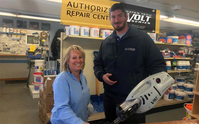 Water Tech has established a series of authorized repair centres across the U.S. for its Volt® line of battery-powered pool and hot tub vacuums.