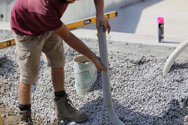 Installing a Fire and Water Feature Wall