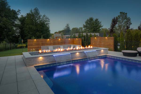 Installing a Fire and Water Feature Wall