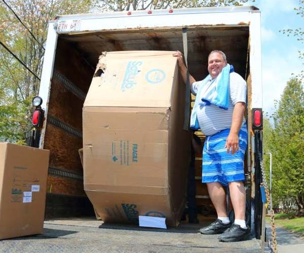 Softub dealer Bay Tubs in Mahone Bay, NS, delivered the free hot tub to Paul Crowdis (pictured) and Colin Friars.