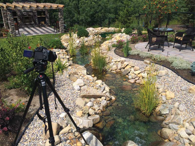 Using video to highlight specific elements of a project, such as a meandering stream, allows the subject to be shown off in very interesting ways.