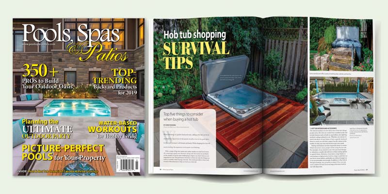 The 2019 annual issue of Pools, Spas & Patios will be available at several major newsstand outlets on May 27.