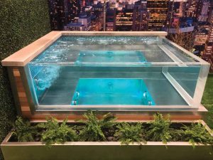 The builder’s expert team internalizes the client’s needs and vision to deliver a custom stainless steel pool design that satisfies the homeowner’s style and budget. Some fabricators can include glass (i.e. acrylic) walls or windows, which yield a captivating finish that most clients have not seen before.