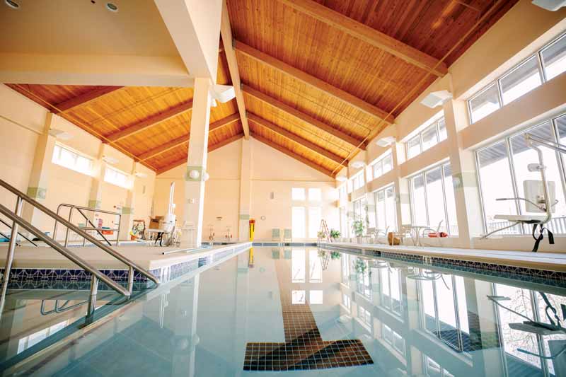 The community housed a lap pool, a therapy pool, and a swim spa. Although, the view was perfect and the water crystal clear, the pool heating system often ran into issues.