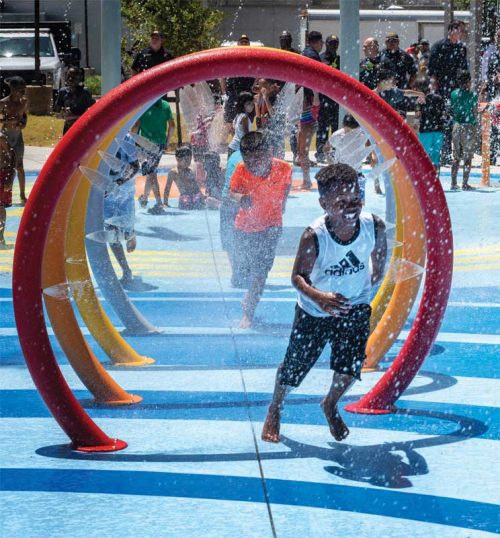 When done properly, sequencing provides participants the opportunity to try something more powerful, like an archway with spraying water, but also allows them to quickly retreat to a less forceful water feature.