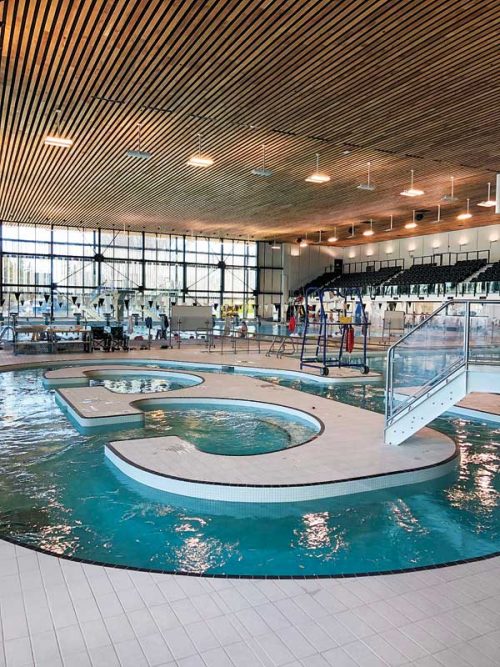 From its highly efficient dehumidification system to the homogenous blend of wood elements and glass curtain walls, the Desjardins Sports Complex in Rimouski, Que., brings both world-class design and facilities under one roof.