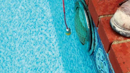 When a pool leaks, the weight of the water pushing out of a crack creates a distinct sound, which can be picked up by a hydrophone. The closer the hydrophone is to the leak, the louder it becomes.