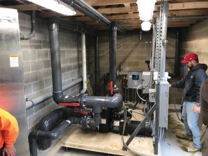 DWA Recreation worked with PSS Contractors LLC, the restroom-facility’s contractor, to design a 3.6- x 8.5-m (12- x 28-ft) mechanical room on one end of the building