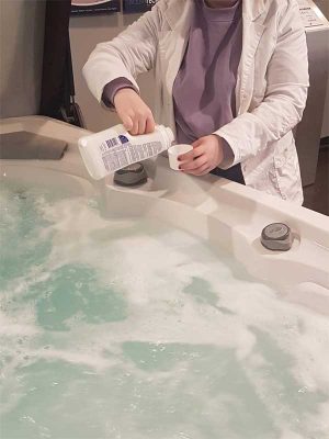 Since hot tubs require a specific amount of calcium hardness to protect surfaces and equipment, controlling phosphate levels with the use of a phosphate remover can be an effective method  to prevent the formation of scale.