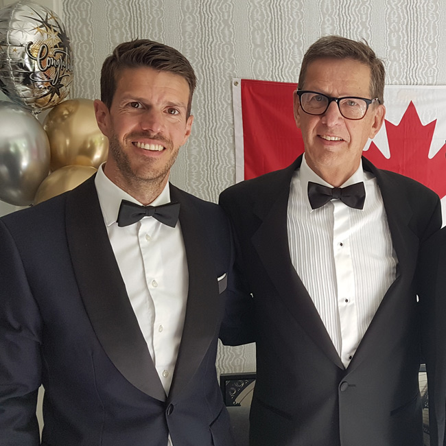 Paul Chutter (left) with his father, Geoff Chutter, the recipient of EY’s Canadian Entrepreneur of the Year.