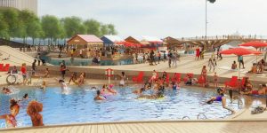 Waterfront Toronto is proposing to add a new public swimming pool as part of its Parliament Slip redevelopment project in the East Bayfront neighbourhood.