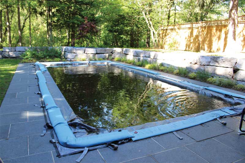 When a cover is used, service techs typically treat the pool once, as it prevents debris from falling into to the water.