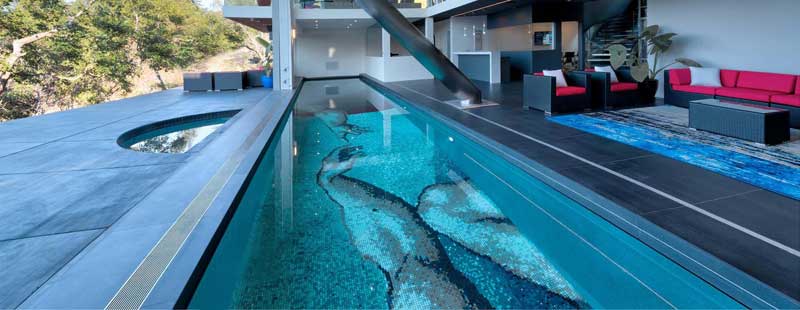 Pools are being thought of as more than a location for relaxation of exercise, but instead as pieces of art.