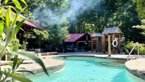 The Scandinave Spa near Blue Mountain, Ont., has reopened with limited capacity and social distancing/mask requirements. 