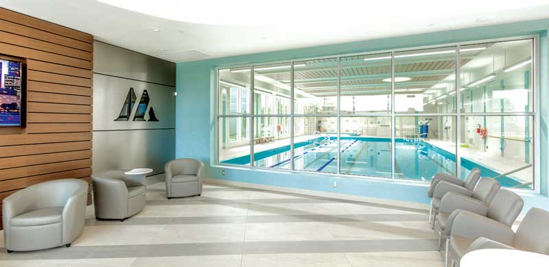 Movati Athletic Clubs have a consistent design for its pools and hot tubs across all locations which adhere to local health codes, have energy-efficient pump room equipment to ensure the highest water quality, and use a uniform layout.