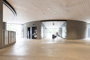 The universal (non-gendered) change room and washroom facilities.