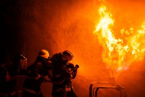 ] According to the Lewiston Fire Department, a fire erupted in a backyard swimming pool in Lewiston, Idaho, U.S., filled with yard debris.