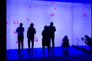 Visitors marvel at the exhibits